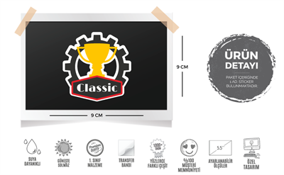 RAC3 Klasik Yazili Kupa Etiketi