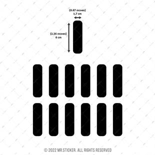 RFBK1 50 Parca Siyah Reflektif Serit Seti