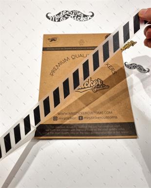 RFBK10 Siyah Reflektif Kesikli Serit (Kaska Uygun)