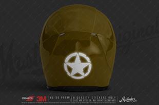 RFBK14 Siyah Reflektif Eskitilmis Desenli Asker Yildizi - Kucuk Boy