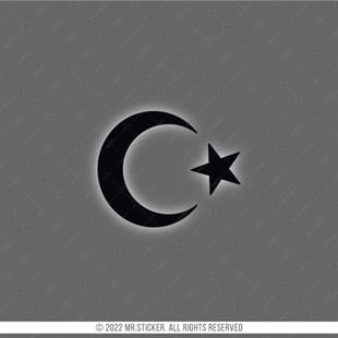 RFBK17 Siyah Reflektif Ay Yildiz Etiketi