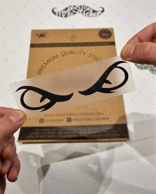 RFBK19 Siyah Reflektif Kizgin Gozler Etiketi