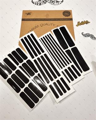 RFBK2 47 Parca Siyah Reflektif Serit Seti