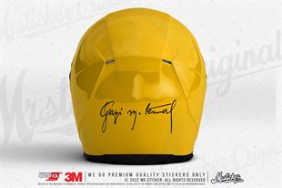 RFBK21 Siyah Reflektif Gazi Mustafa Kemal Ataturk Imzasi Etiketi