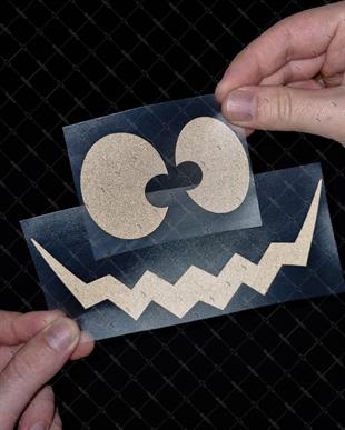 RFBK24 Siyah Reflektif Korkutucu Yuzler Serisi no3