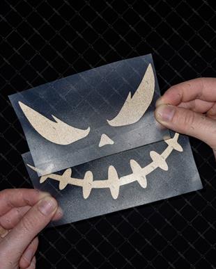 RFBK25 Siyah Reflektif Korkutucu Yuzler Serisi no7