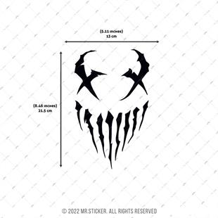 RFBK26 Siyah Reflektif Korkutucu Yuzler Serisi no8