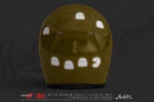 RFBK28 Siyah Reflektif Pacman Etiketi