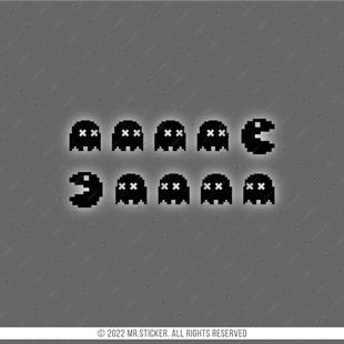 RFBK28 Siyah Reflektif Pacman Etiketi