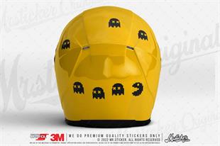 RFBK28 Siyah Reflektif Pacman Etiketi