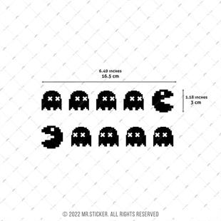 RFBK28 Siyah Reflektif Pacman Etiketi