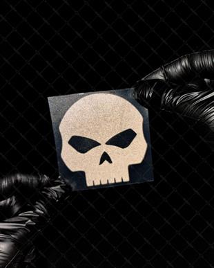 RFBK30 Siyah Reflektif Kurukafa Etiketi