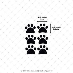 RFBK34 Siyah Reflektif Kedi Patisi Etiketi 6li Set