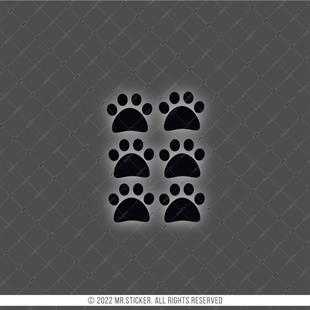 RFBK34 Siyah Reflektif Kedi Patisi Etiketi 6li Set