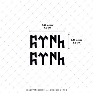 RFBK35 Siyah Reflektif Göktürkçe Türk Yazısı