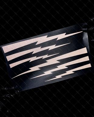 RFBK36 Siyah Reflektif Yıldırım Seti Simetrik 6lı Set