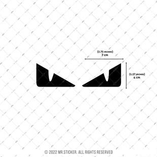 RFBK40 Siyah Reflektif Sinsi Gözler Etiketi