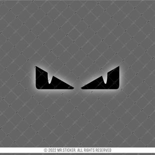 RFBK40 Siyah Reflektif Sinsi Gözler Etiketi