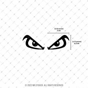 RFBK41 Siyah Reflektif Kızgın Gözler Etiketi