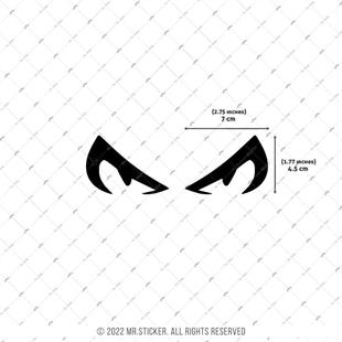 RFBK42 Siyah Reflektif Şeytani Gözler Etiketi