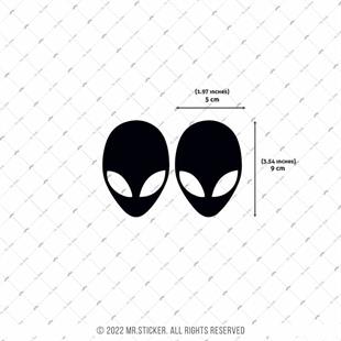 RFBK42 Siyah Reflektif Uzaylı Etiketi İkili Set