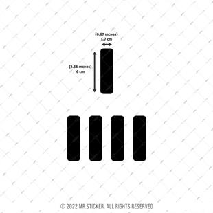 RFBK5 Siyah Reflektif Serit 8li Set