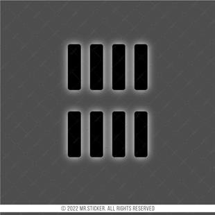 RFBK5 Siyah Reflektif Serit 8li Set