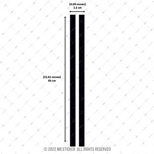 RFBK8 Siyah Reflektif Ikili Serit (Kaska Uygun)