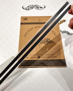 RFBK8 Siyah Reflektif Ikili Serit (Kaska Uygun)