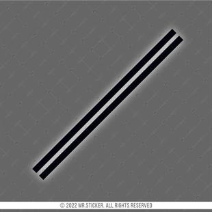 RFBK8 Siyah Reflektif Ikili Serit (Kaska Uygun)