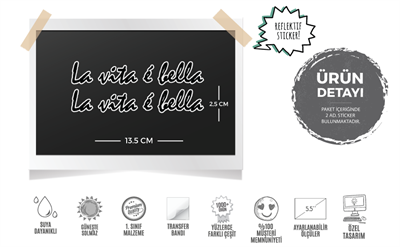 RFHLM111 La Vite e Bella Yazili Etiket Seti