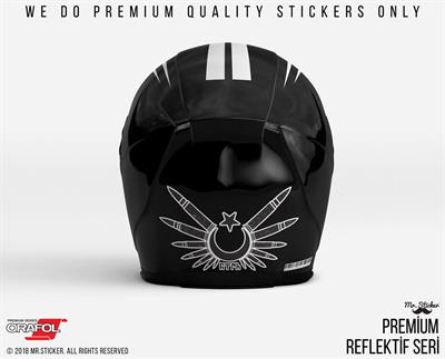 RFHLM118 Reflektif Kursun Kanatli Ay Yildiz Etiketi