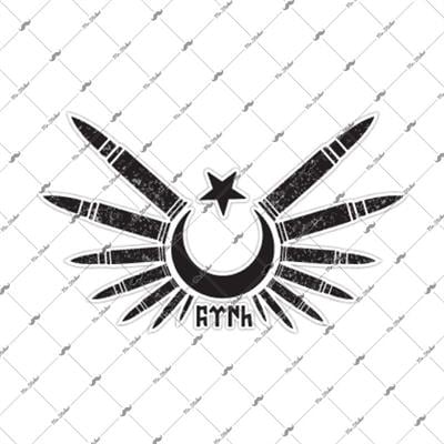 RFHLM118 Reflektif Kursun Kanatli Ay Yildiz Etiketi