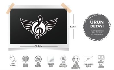 RFHLM12 Reflektif Kanatli Sol Anahtari Etiketi