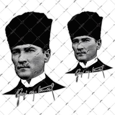 RFHLM122 Reflektif Ikili Gazi Mustafa Kemal Silueti Seti