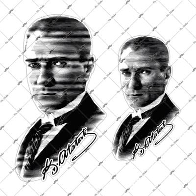 RFHLM123 Reflektif Ikili Ataturk Silueti Seti