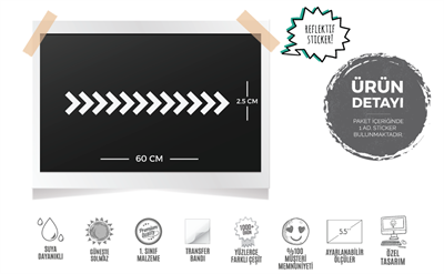 RFHLM126 Reflektif Ok Serit (Kaska Uygun)