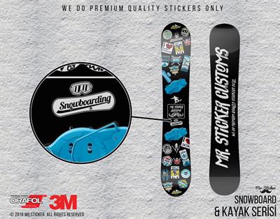 RFHLM129 Reflektif Snowboard ve Gozluk Etiket Seti