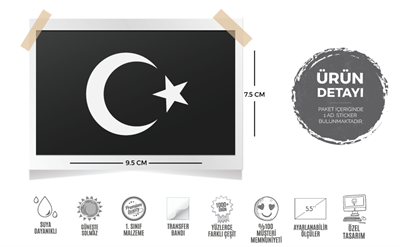 RFHLM13 Reflektif Ay Yildiz Etiketi