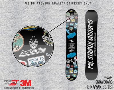 RFHLM130 Reflektif Snowboarding Yazisi Ve Kurukafa Etiketi