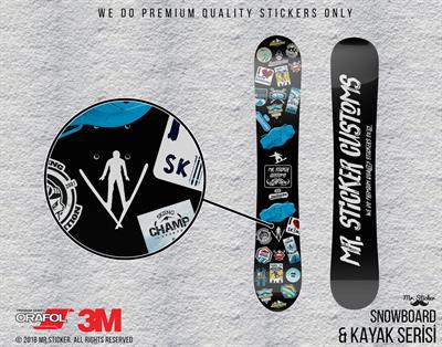 RFHLM131 Reflektif Kayakci Silueti Etiketi