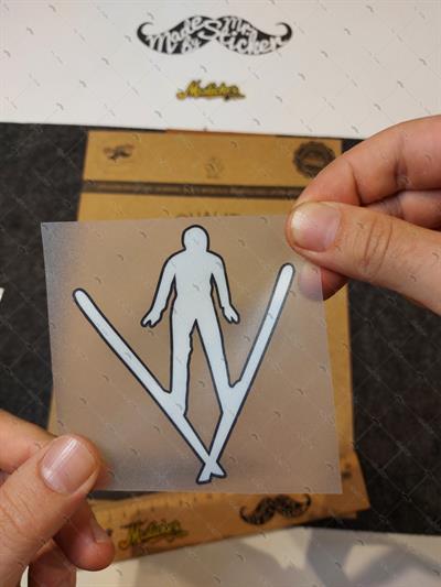 RFHLM131 Reflektif Kayakci Silueti Etiketi