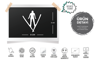 RFHLM131 Reflektif Kayakci Silueti Etiketi