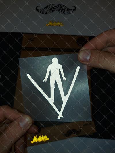 RFHLM131 Reflektif Kayakci Silueti Etiketi