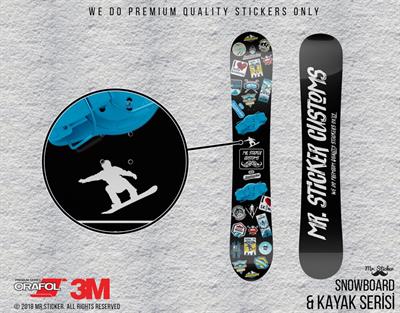 RFHLM132 Reflektif Snowboardcu Silueti Etiketi