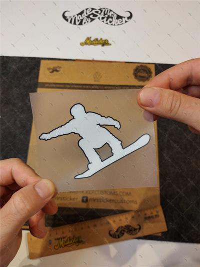 RFHLM132 Reflektif Snowboardcu Silueti Etiketi