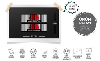 RFHLM141 Reflektif Made In Japan Yazili Barkod Etiketi 2 li Set