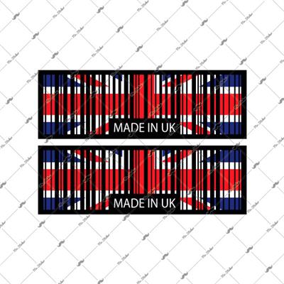 RFHLM142 Reflektif Made In UK (Ingiltere) Yazili Barkod Etiketi 2 li Set