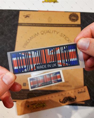 RFHLM142 Reflektif Made In UK (Ingiltere) Yazili Barkod Etiketi 2 li Set