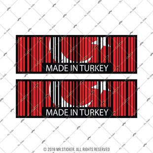 RFHLM146 Reflektif Made In Turkey Yazili Barkod Etiketi 2 li Set